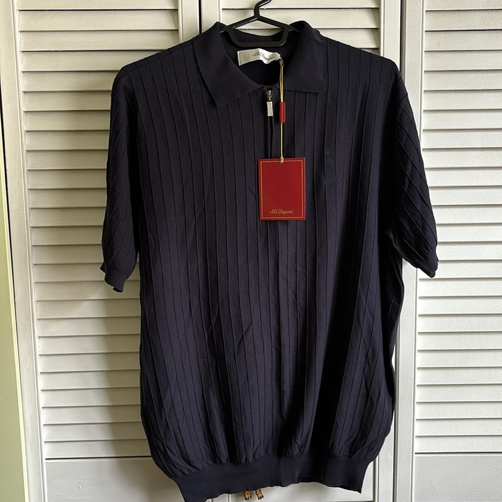 DuPont polo shirt, navy blue , 100%cotton